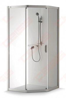 Dušo kabina Brasta Glass VAIVA 100 x 100 (sidabr / raštuotas) 
