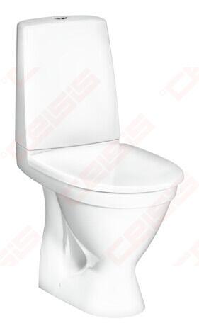 WC pastatomas Gustavsberg Skandic 6410, 2/4L nuleidimas, horizontalus  nuotakas su minkštu dangčiu | CELSIS